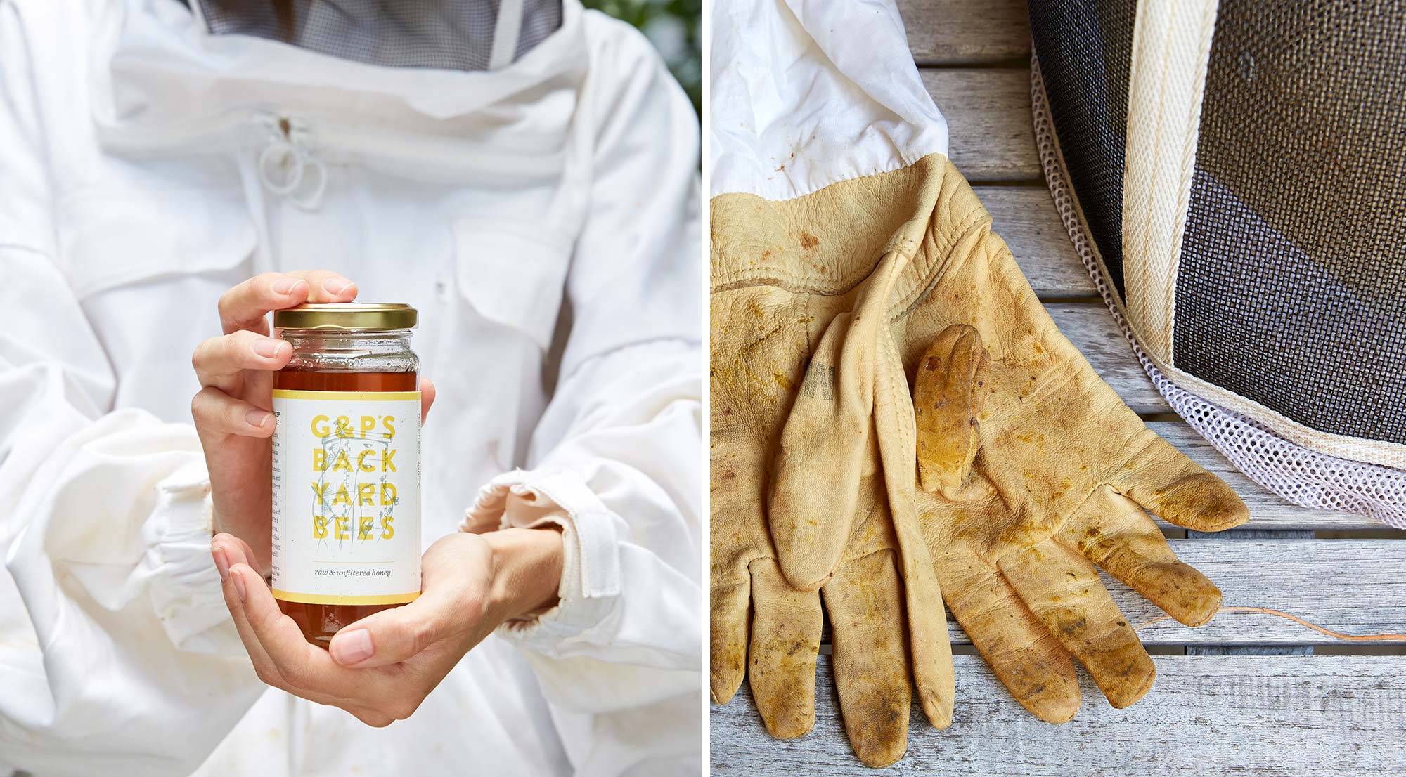 Packaging design showing jar of honey